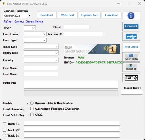 EMV Reader/Writer v8.6 ( EMV Software)
